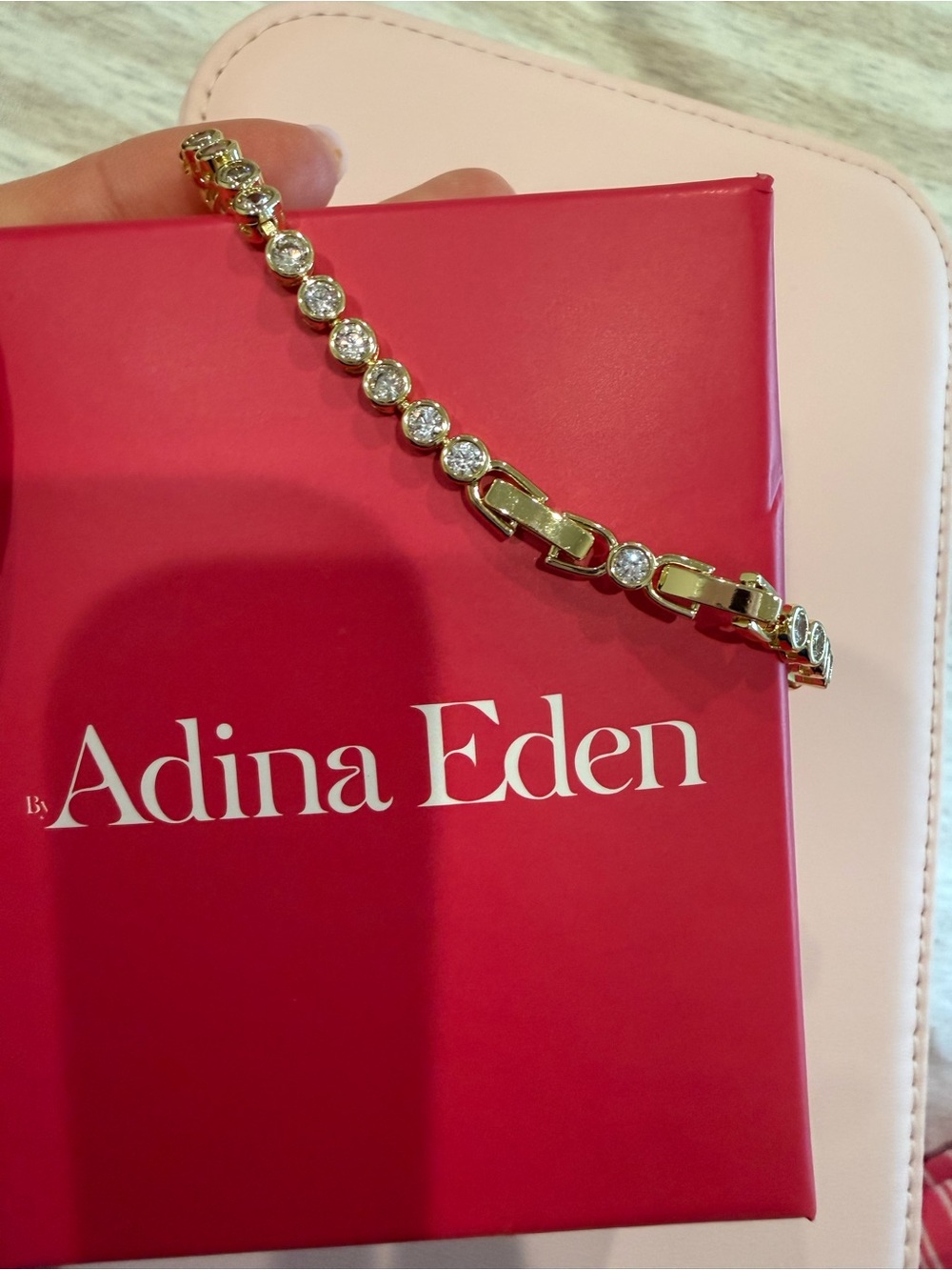 Adina Eden Gold Bezel Bracelet 7-7.5 inches NWT